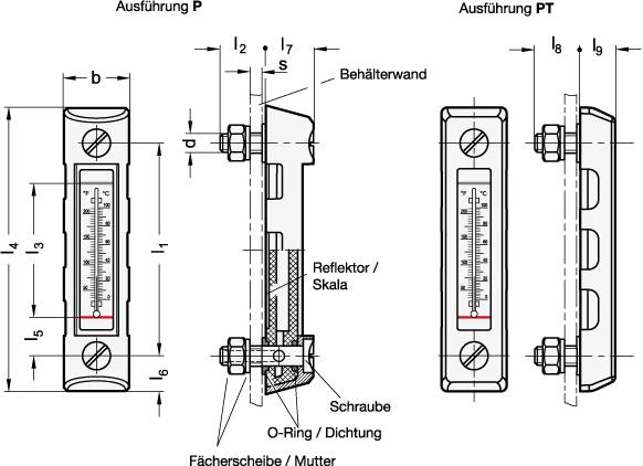 ÖLSTANDSANZEIGER MIT THERMOMETER