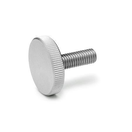 Rändelschraube M3 x 20, flach, Edelstahl, DIN 653