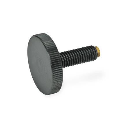 FLACHE RÄNDELSCHRAUBE MIT MESSING-ZAPFEN
