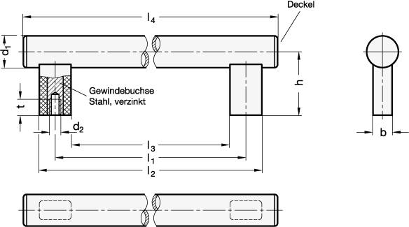 ROHRGRIFF, NATURFARBEN ELOXIERT