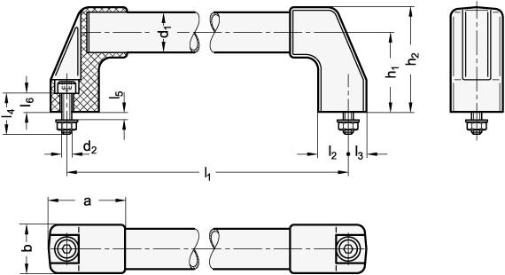 BÜGELGRIFF, NATURFARBEN ELOXIERT