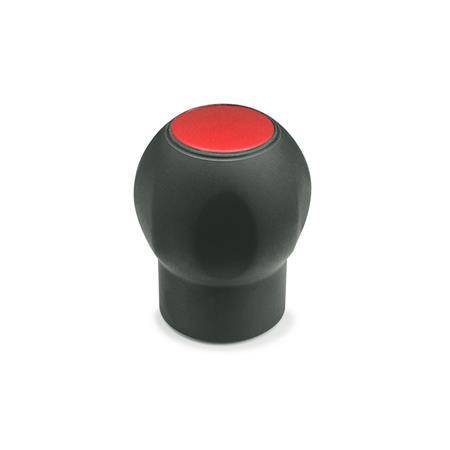 SOFTLINE-KUGELGRIFF, ABDECKKAPPE ROT