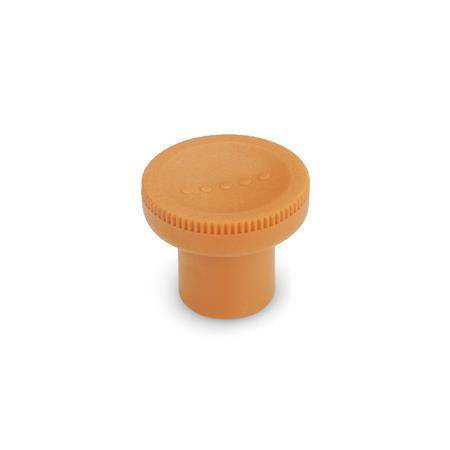 RÄNDELKNOPF, ORANGE
