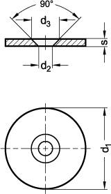 EDELSTAHL-HAFTSCHEIBE FÜR HALTEMAGNETE