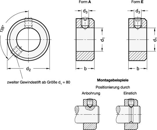 STELLRING, MIT GEWINDESTIFT DIN 914