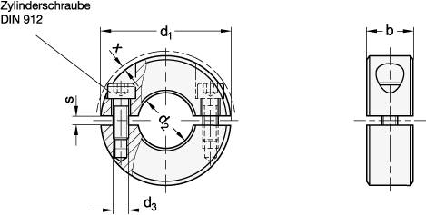 ALUMINIUM-STELLRING, GETEILT
