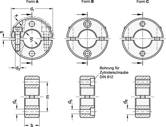 EDELSTAHL-STELLRING, GETEILT