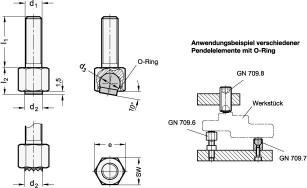 PENDELELEMENT MIT KUNSTSTOFFKUGEL (PLAN)