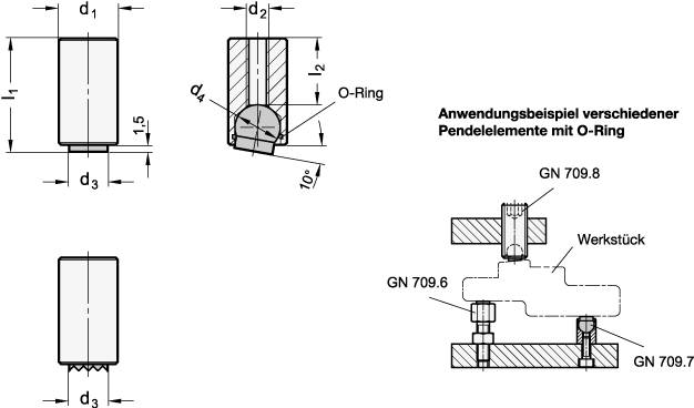 PENDELELEMENT MIT KUNSTSTOFFKUGEL (PLAN)