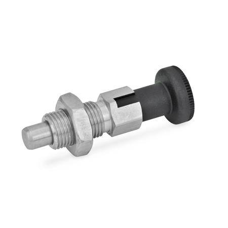 EDELSTAHL-RASTBOLZEN MIT RASTSPERRE UND KONTERM.