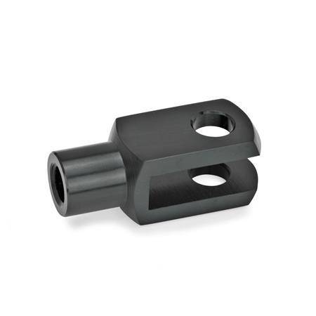 ALUMINIUM-GABELKOPF, SCHWARZ ELOXIERT
