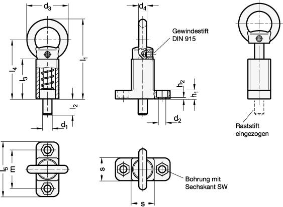 EDELSTAHL-RASTBOLZEN (A4)