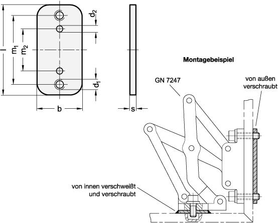 EDELSTAHL-GEWINDEPLATTE