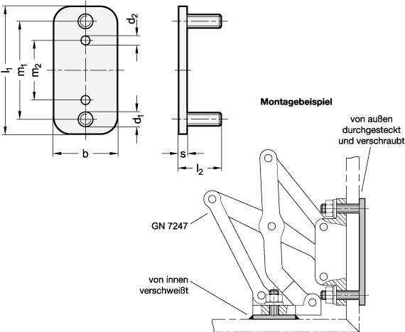 EDELSTAHL-GEWINDEPLATTE
