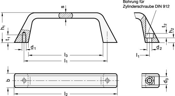 EDELSTAHL-BÜGELGRIFF FÜR ZYLINDERSCHRAUBEN