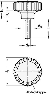 RÄNDELGRIFF MIT EDELSTAHL-GEWINDEEINSATZ