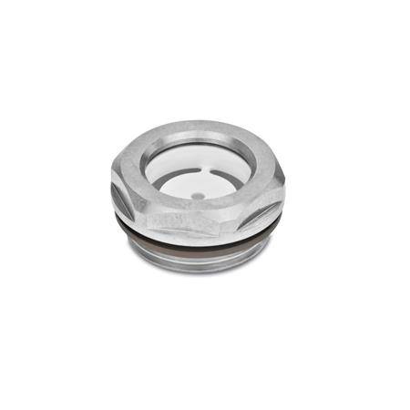 ÖLSCHAUGLAS AUS EDELSTAHL, MIT ESG-GLAS