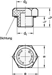 ATEX-Verschlussschrauben G3/4, GB - gelb, RAL 1021, matt