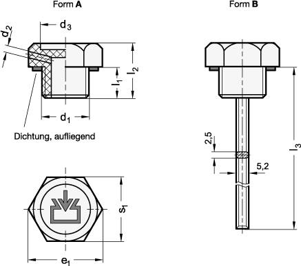 VERSCHLUSSSCHRAUBE MIT DIN-SYMBOL