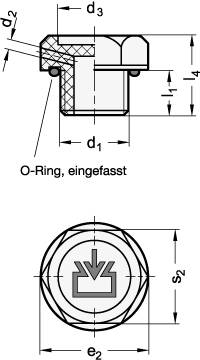 VERSCHLUSSSCHRAUBE MIT DIN-SYMBOL