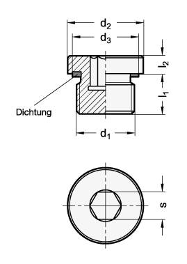 VERSCHLUSSSCHRAUBE, VITON-DICHTUNG