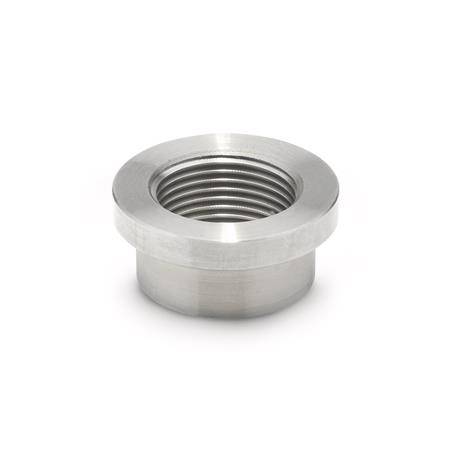 Schweißmuffe Gewinde G1/2, Form B - mit Bund, Edelstahl