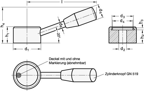 SCHALTNABE MIT VIERKANT
