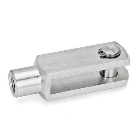 EDELSTAHL-GABELGELENK MIT SICHERUNGSRING