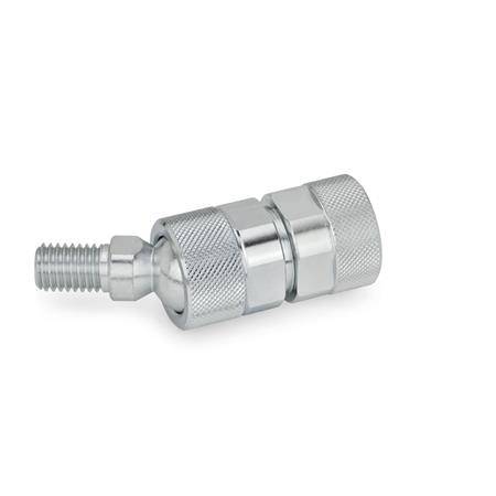 Kugelgelenk M12, Form KS - Kugel mit Schraube, 1 - Montagese