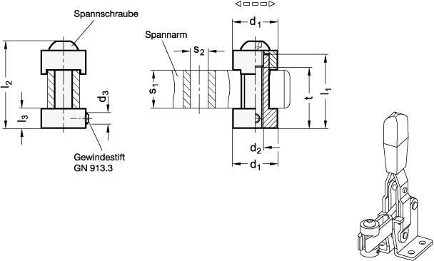 HALTER FÜR ANDRÜCKSCHRAUBE
