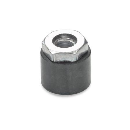 Anschlagpuffer 26, Form B - Schutzkappe mit Gewindebuchse