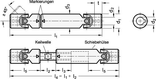 KREUZGELENKWELLE MIT NADELLAGER