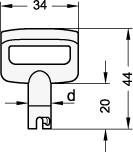 Schlüssel für Verriegelungsbolzen GN 816