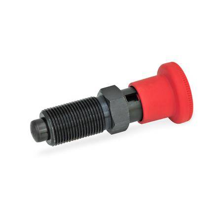 RASTBOLZEN MIT RASTSPERRE, KNOPF ROT