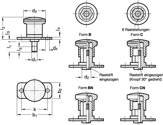 EDELSTAHL-MINIRASTER MIT FLANSCH