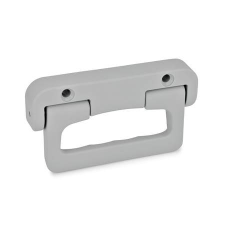 Klappgriffe 90 mm mit Federrückstellung, GR - grau, RAL 7035