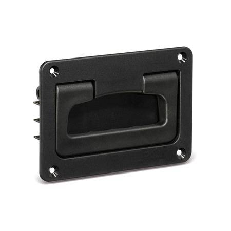 Schalen-Klappgriffe 105 mm, SW - schwarz, RAL 9005, matt