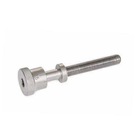 Edelstahl-Stellschraube M10 x 1, Kennzeichen S - mit Standar