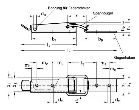 Spannverschlüsse Gr. 150, Stahl