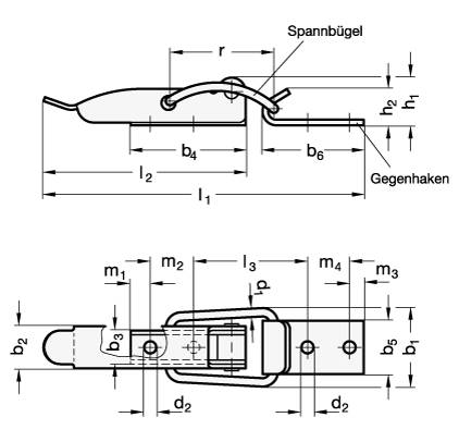 Spannverschluss Größe 100, Edelstahl