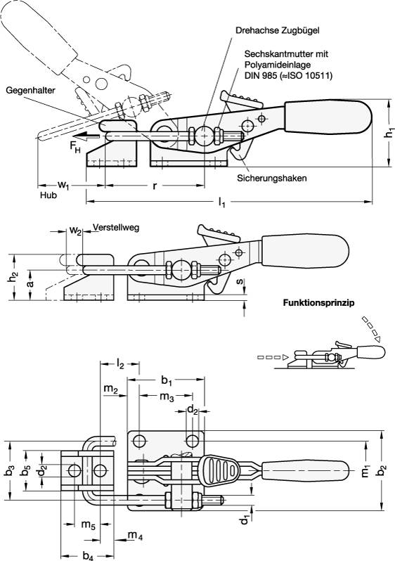 EDELSTAHL-VERSCHLUSS-SPANNER (A4) OHNE ZUGBÜGEL