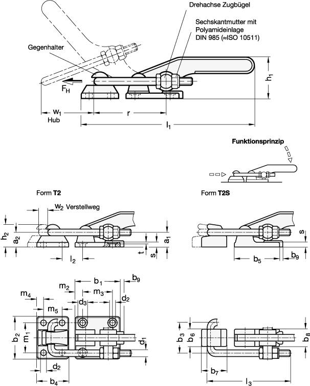 VERSCHLUSS-SPANNER OHNE ZUGBÜGEL, MIT GEGENHALTER