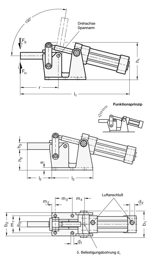 SCHNELLSPANNER, PNEUMATISCH, MIT MAGNETKOLBEN