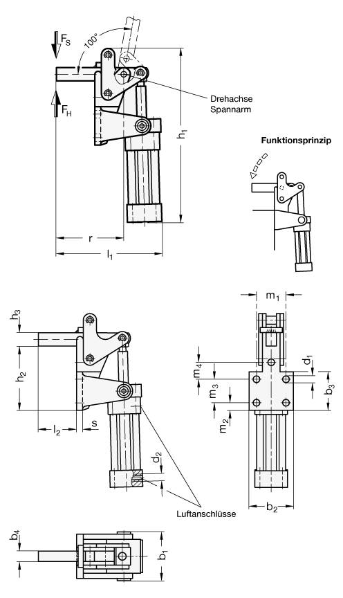 SCHNELLSPANNER, PNEUMATISCH, MIT MAGNETKOLBEN