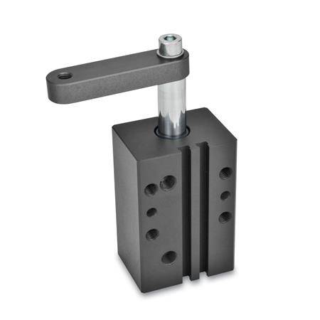 SCHWENKSPANNER, PNEUMATISCH, MIT GEWINDEBOHRUNG