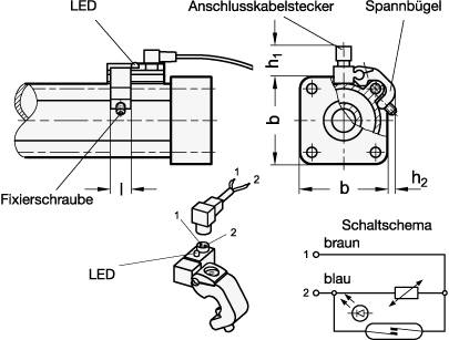 NÄHERUNGSSCHALTER, KABEL 2,5 METER LANG