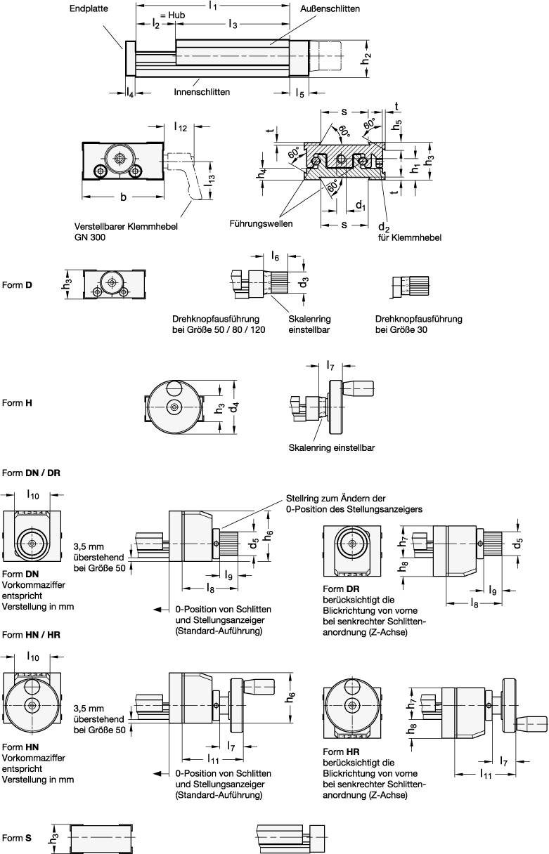 VERSTELLSCHLITTEN MIT DREHKNOPF