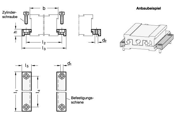 BEFESTIGUNGSSATZ FÜR VERSTELLSCHLITTEN