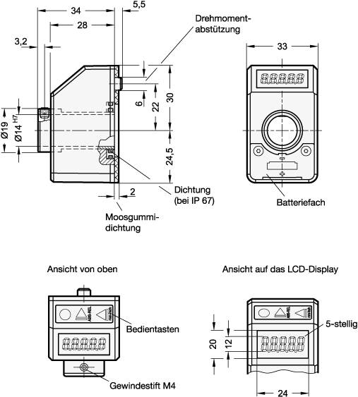 STELLUNGSANZEIGER MIT LCD-DISPLAY