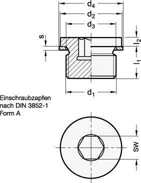 VERSCHLUSSSCHRAUBE, STAHL MIT KUPFER-DICHTRING